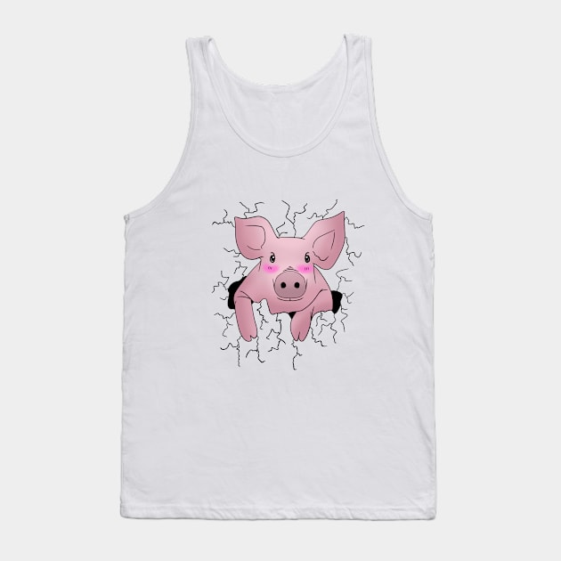 cute pig lover gift,animal lover gift Tank Top by fall in love on_ink